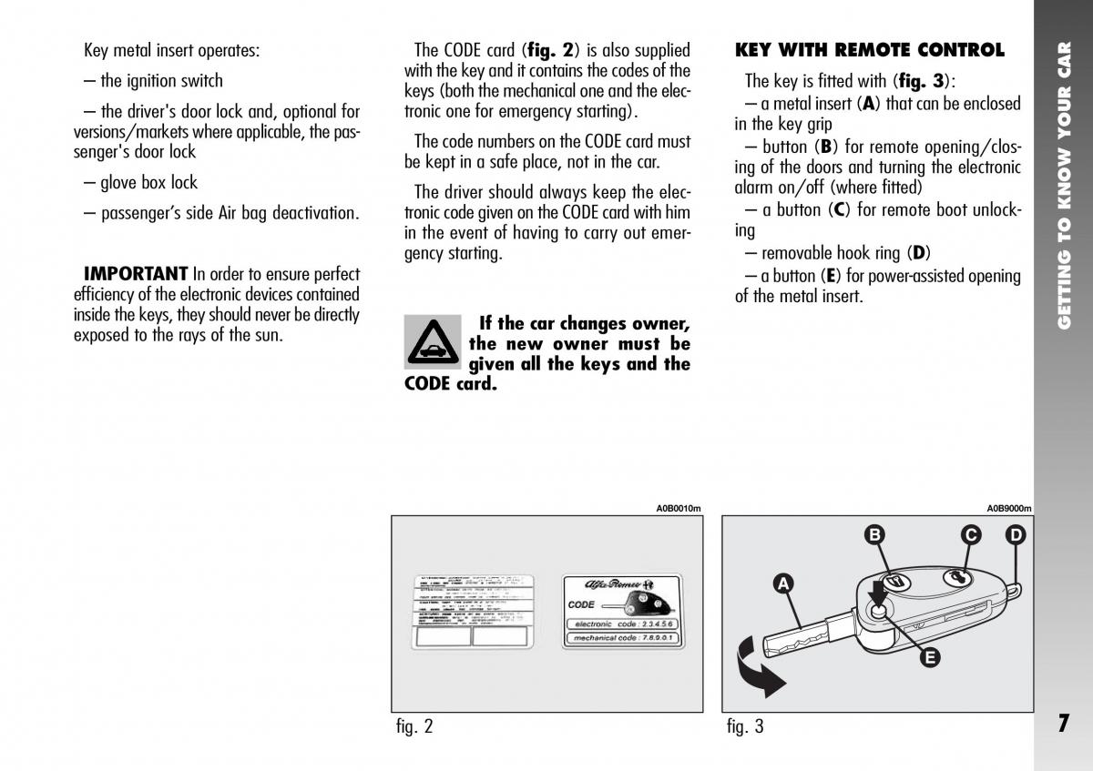 manual  Alfa Romeo 156 GTA owners manual / page 8