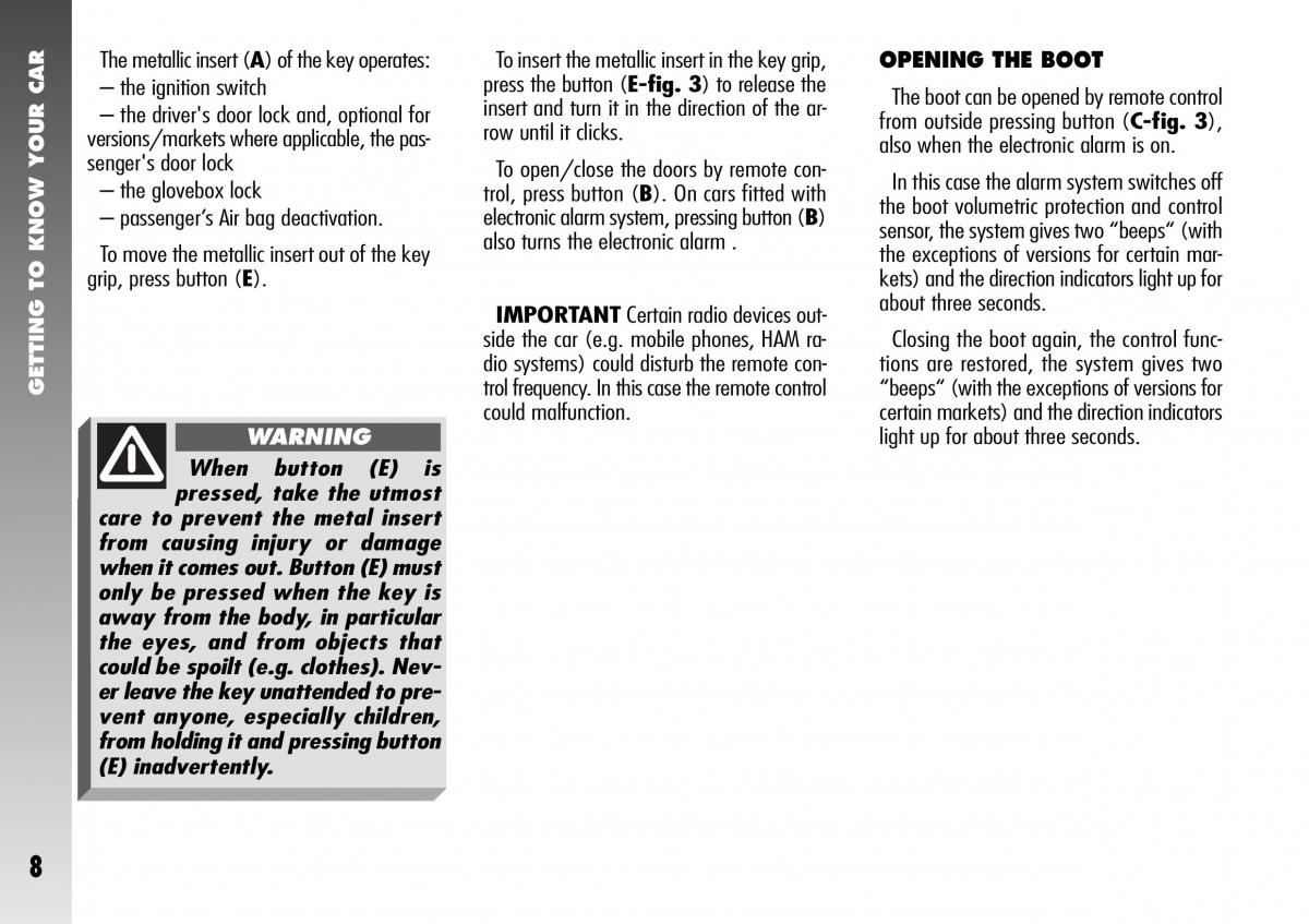 manual  Alfa Romeo 156 GTA owners manual / page 9