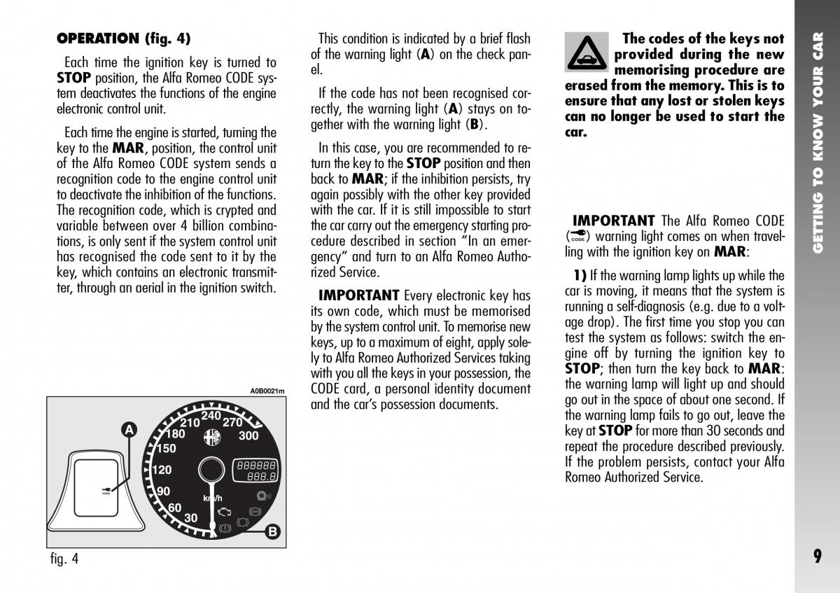 manual  Alfa Romeo 156 GTA owners manual / page 10