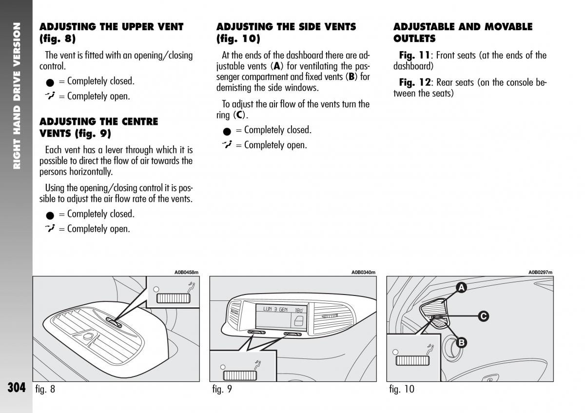 Alfa Romeo 156 GTA owners manual / page 305