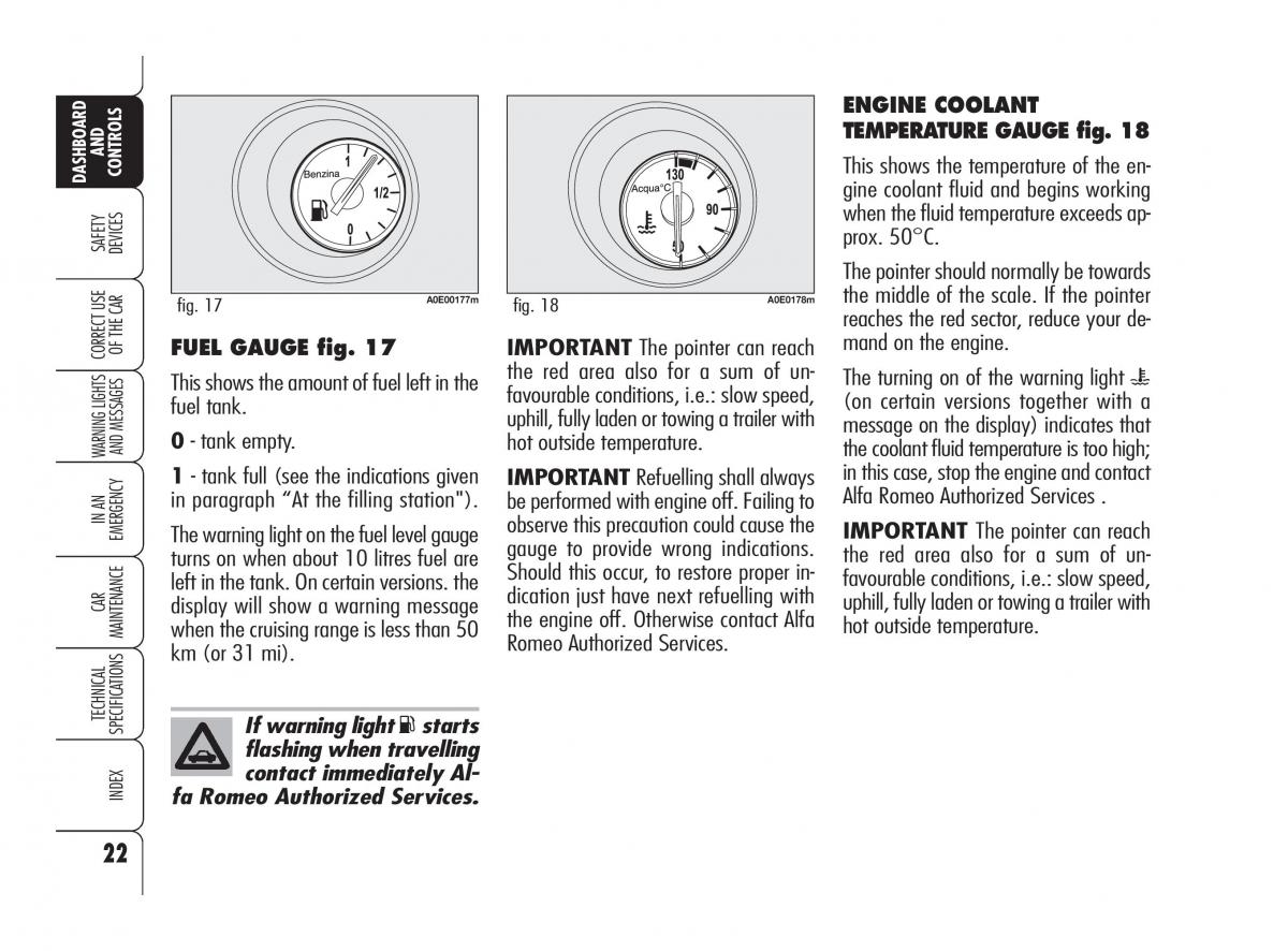 manual  Alfa Romeo 159 owners manual / page 23