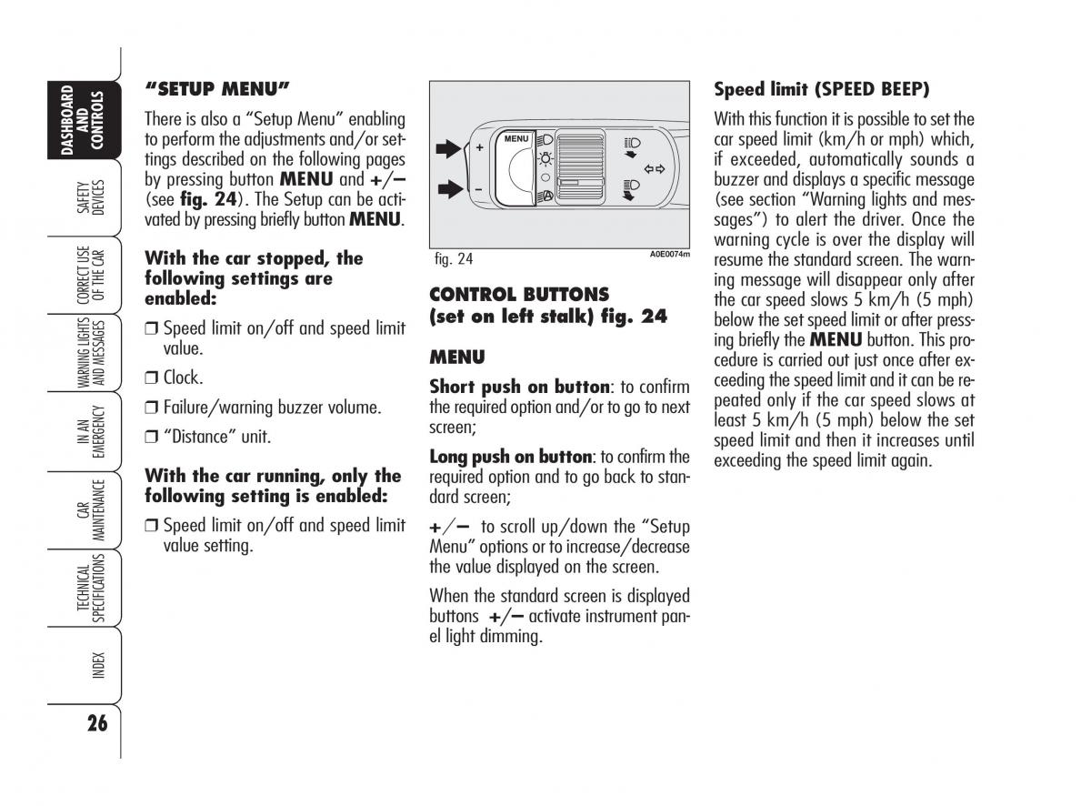 Alfa Romeo 159 owners manual / page 27