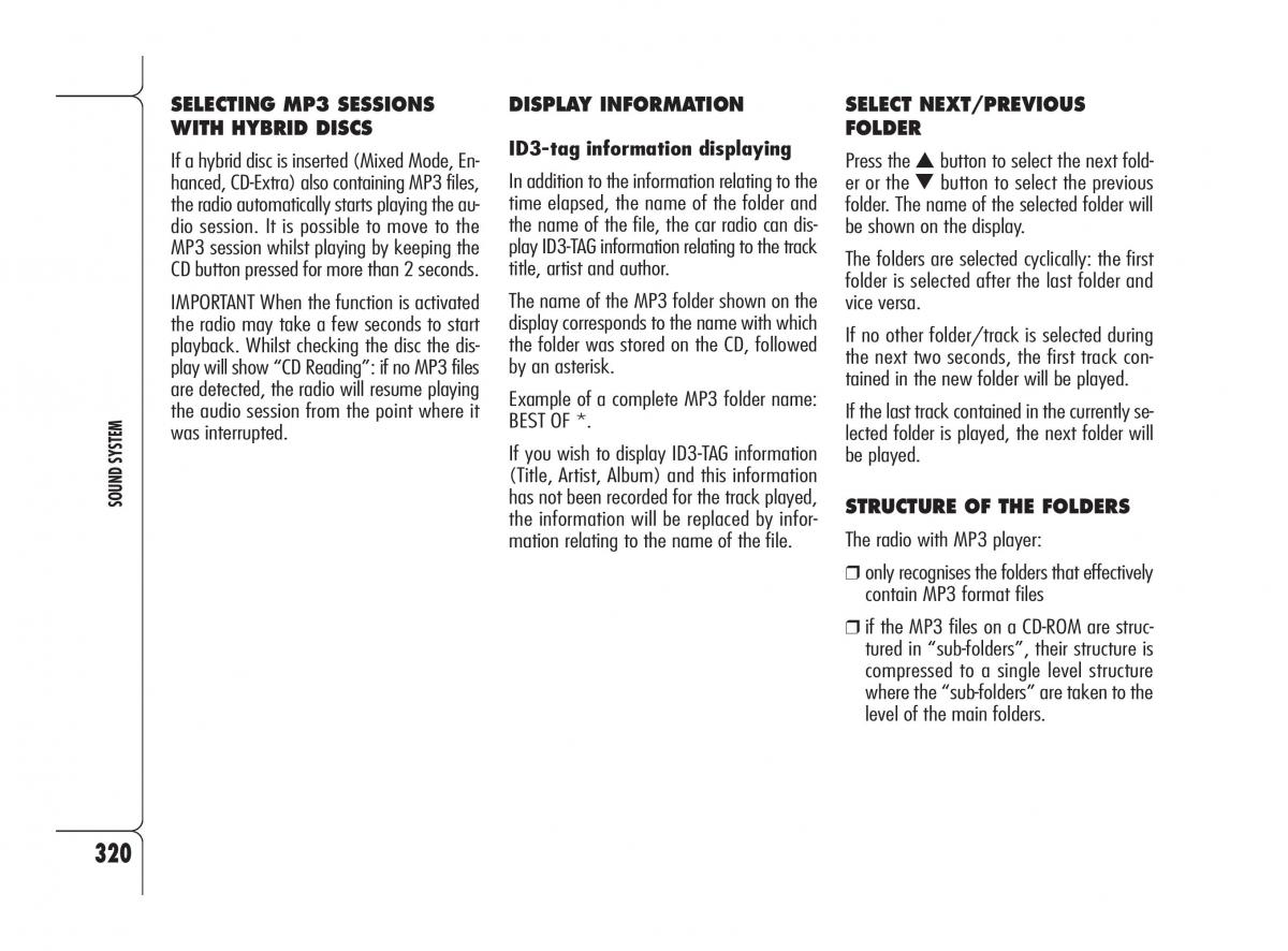 Alfa Romeo 159 owners manual / page 321