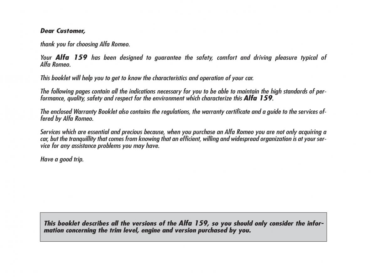 manual  Alfa Romeo 159 owners manual / page 2