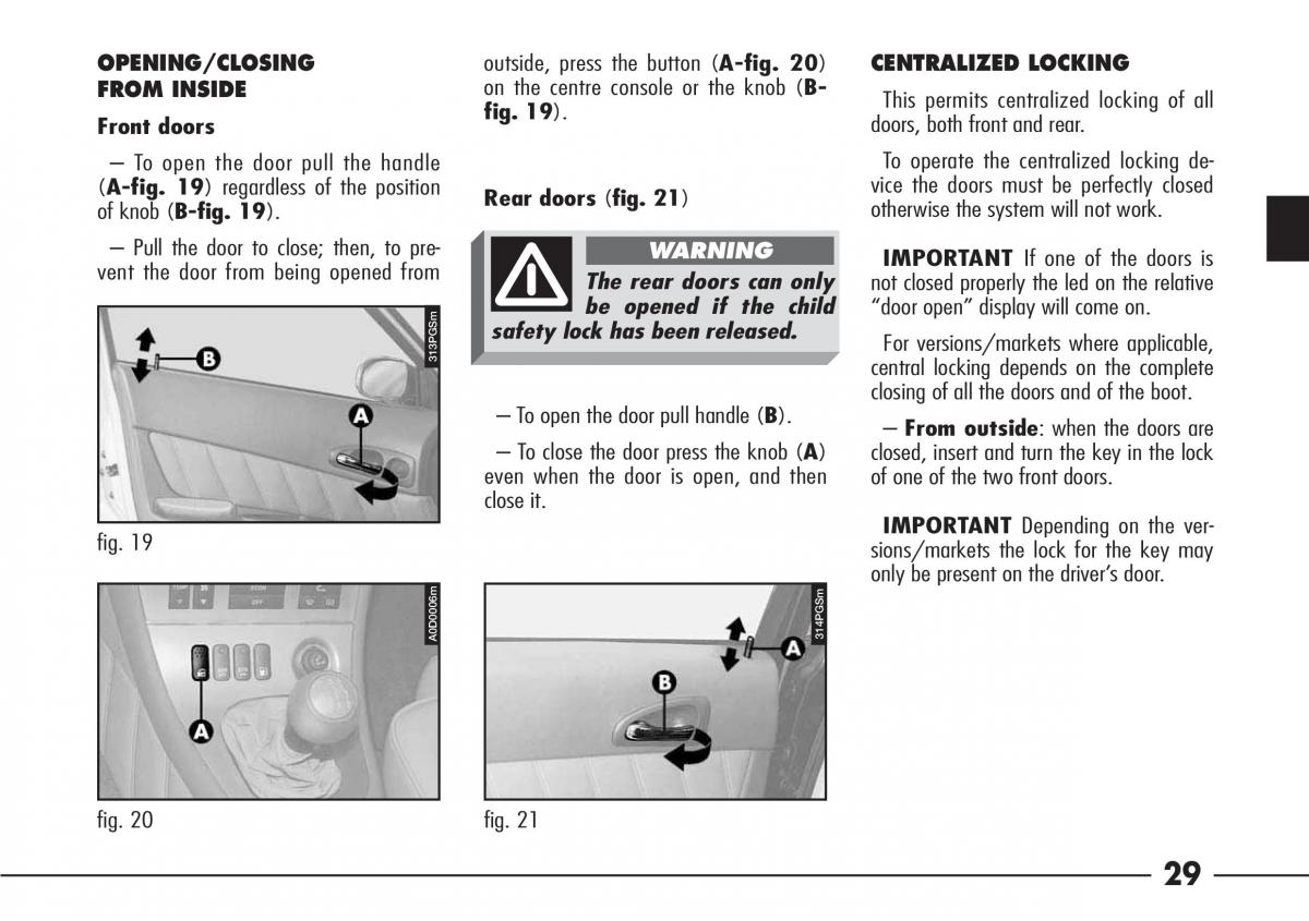 Alfa Romeo 166 owners manual / page 30