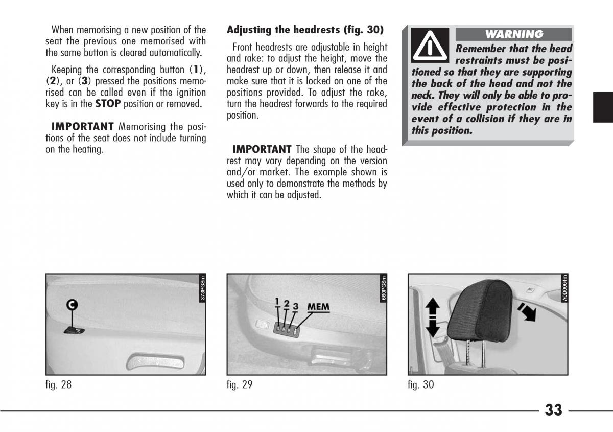 Alfa Romeo 166 owners manual / page 34