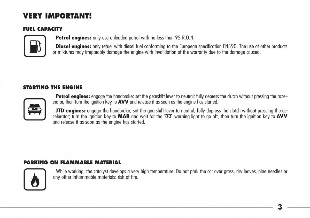 Alfa Romeo 166 owners manual / page 4