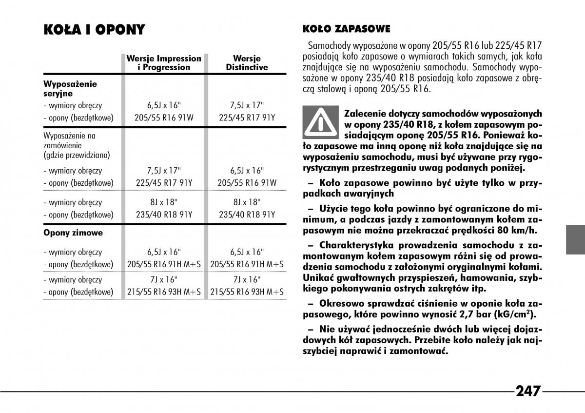 Alfa Romeo 166 instrukcja obslugi / page 248