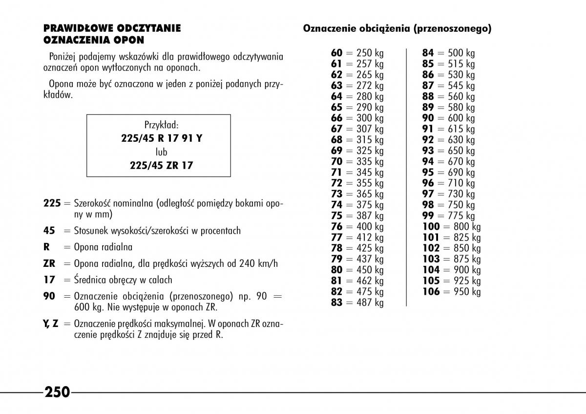 Alfa Romeo 166 instrukcja obslugi / page 251