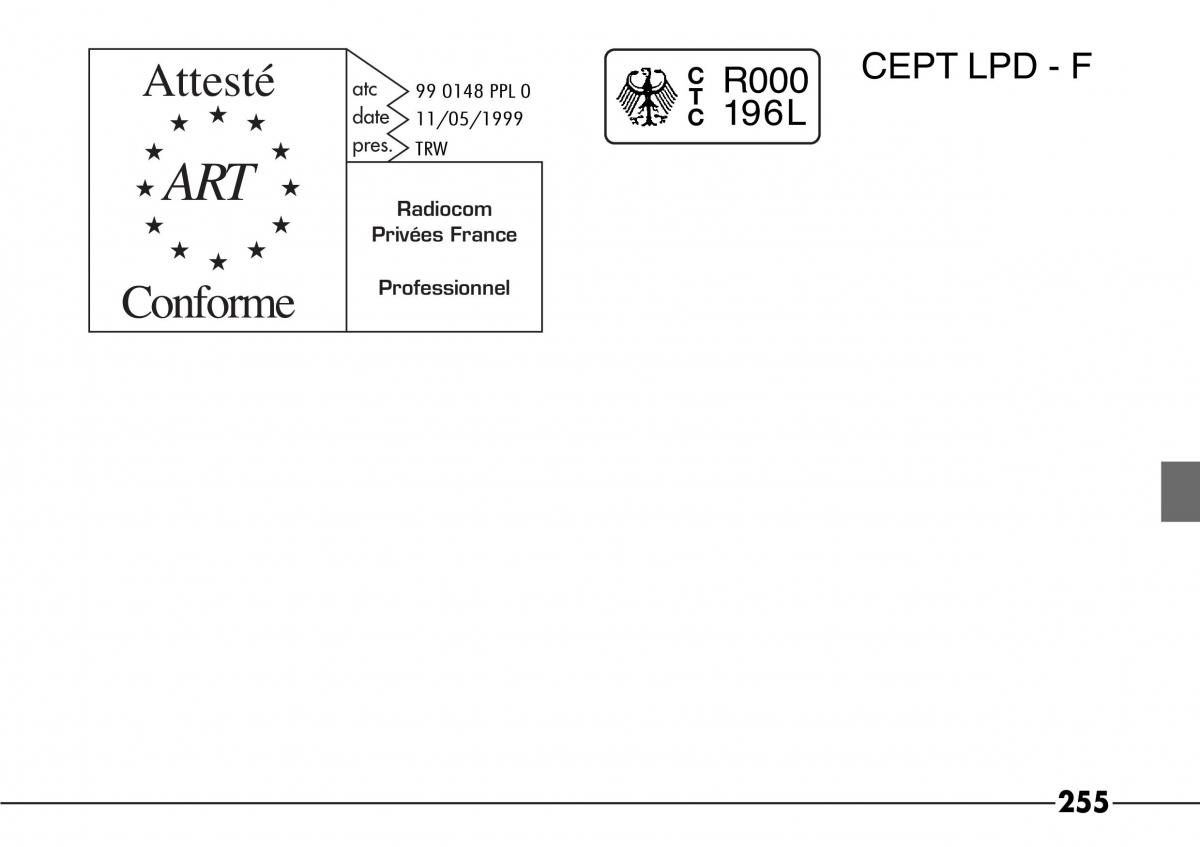 Alfa Romeo 166 instrukcja obslugi / page 256