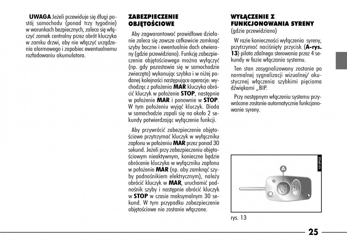 Alfa Romeo 166 instrukcja obslugi / page 26