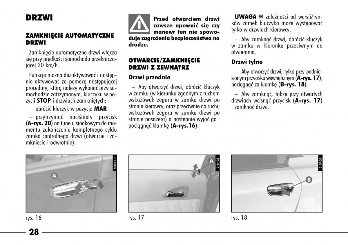 Alfa Romeo 166 instrukcja obslugi / page 29