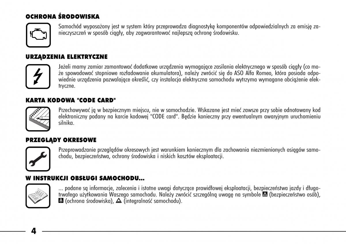 Alfa Romeo 166 instrukcja obslugi / page 5