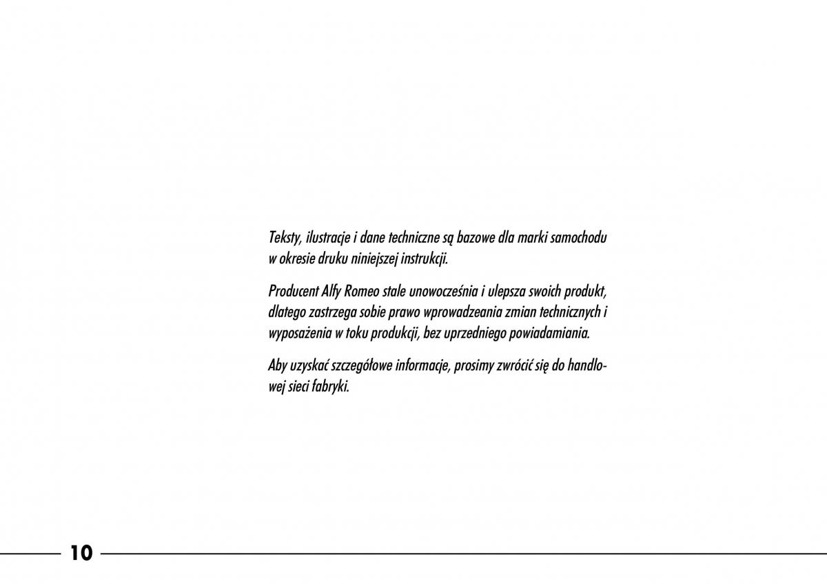 manual  Alfa Romeo 166 instrukcja / page 11