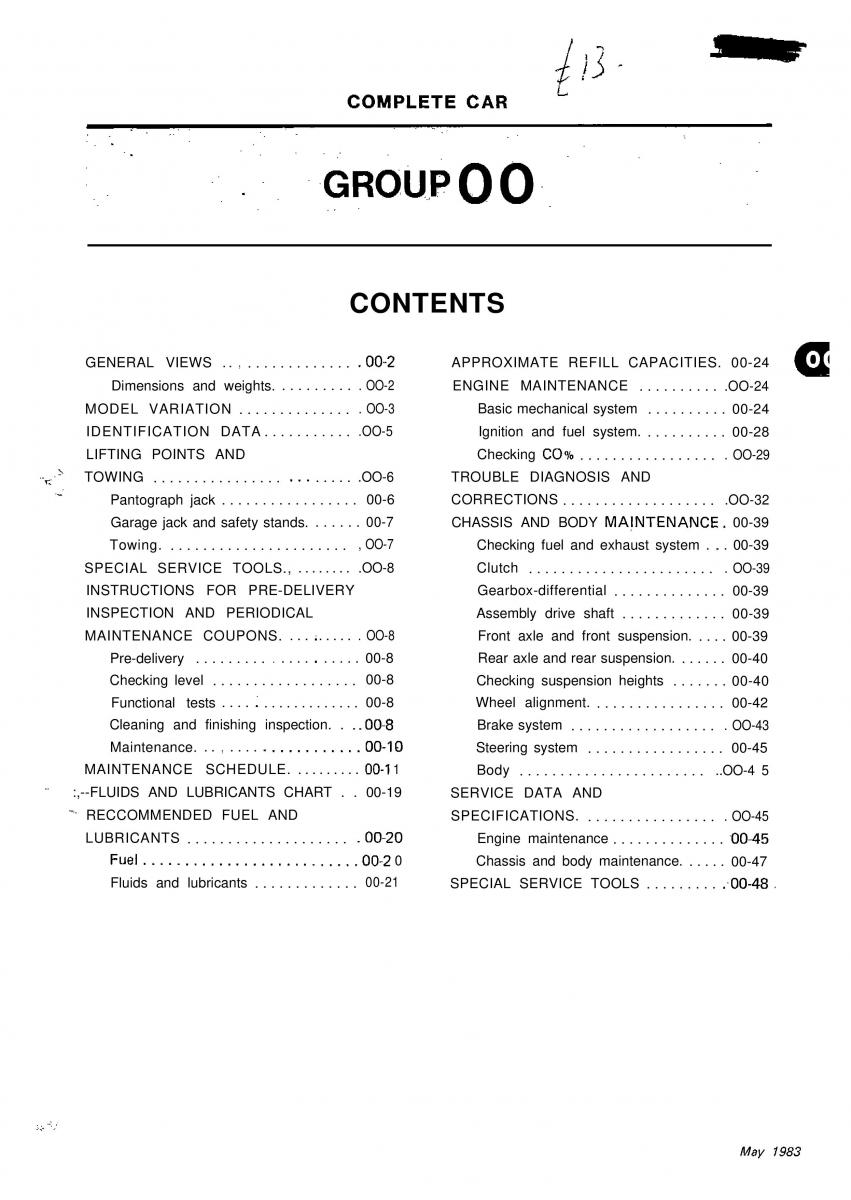 Alfa Romeo 33 owners manual / page 2