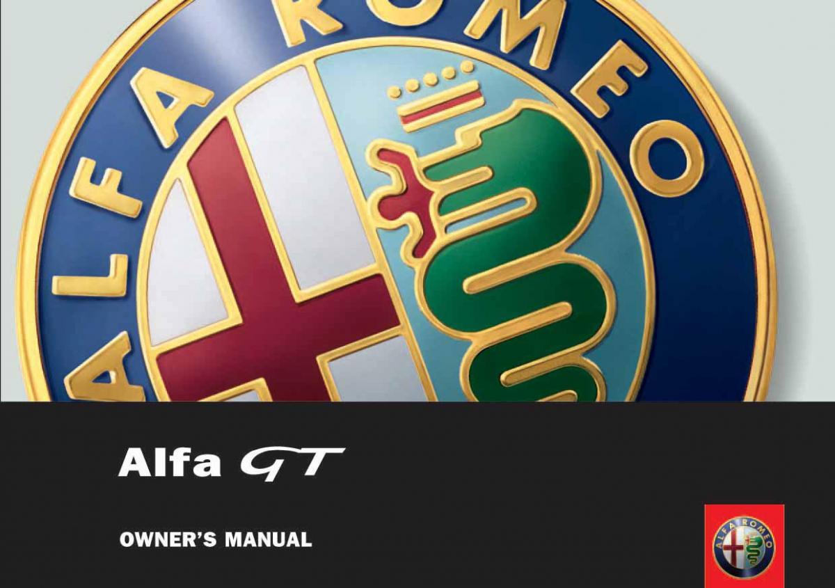 Alfa Romeo GT owners manual / page 1