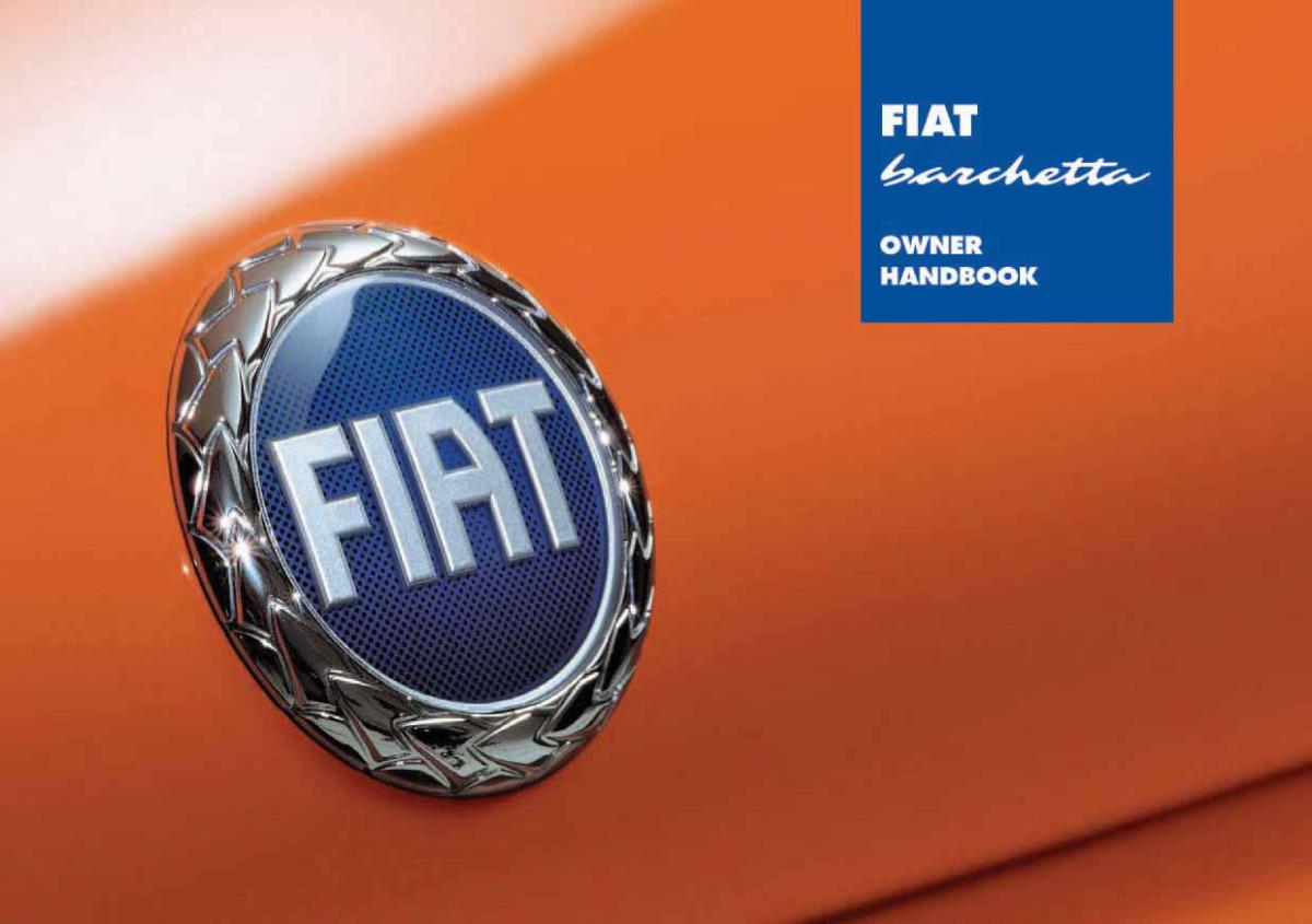 Fiat Barchetta owners manual / page 1