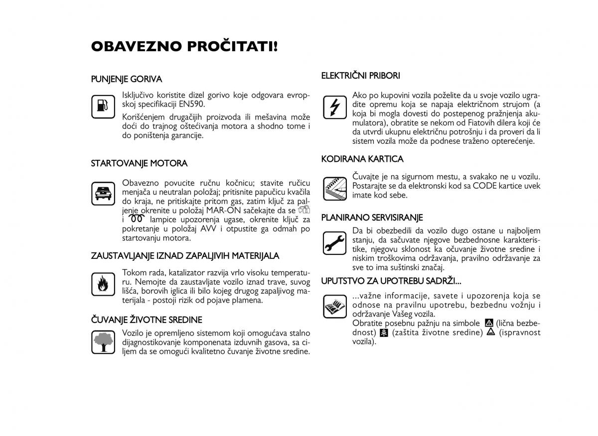 Fiat Ducato III 3 vlasnicko uputstvo / page 6