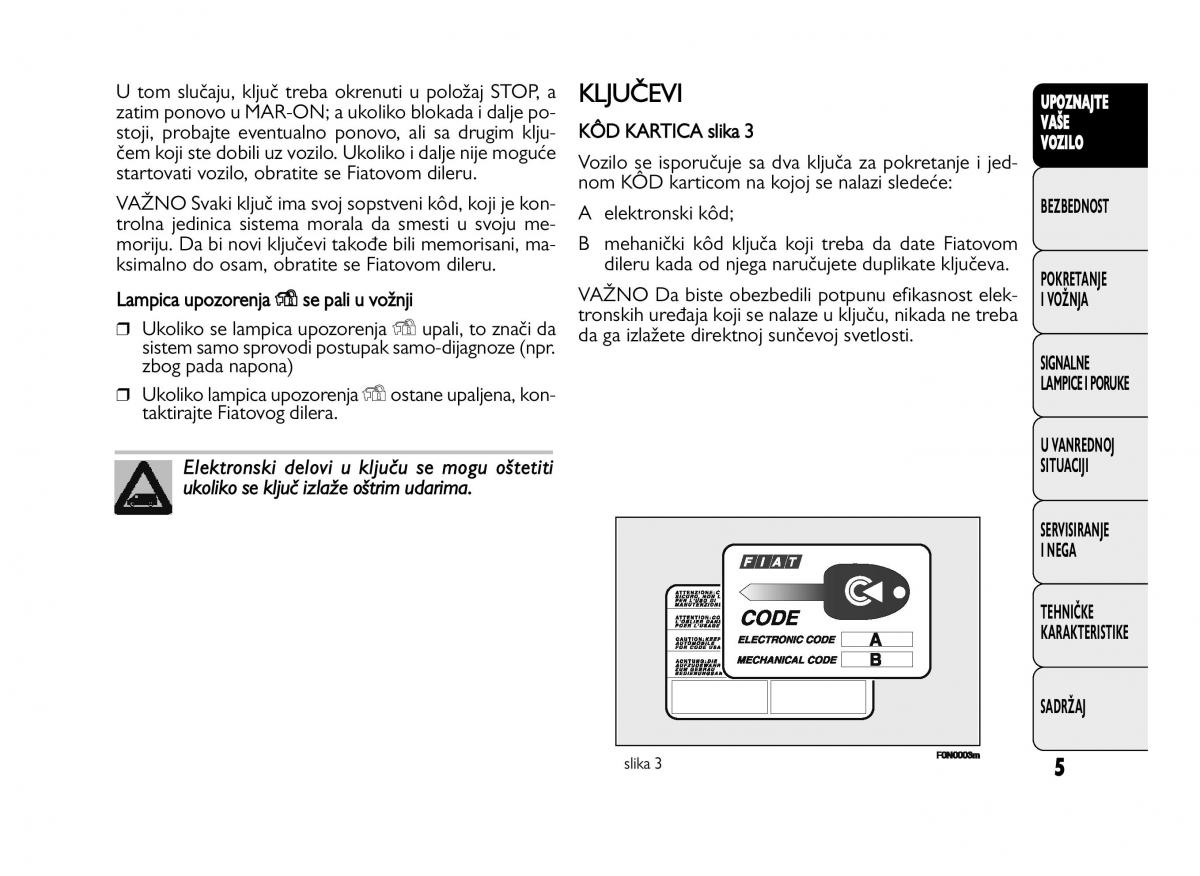 Fiat Ducato III 3 vlasnicko uputstvo / page 9