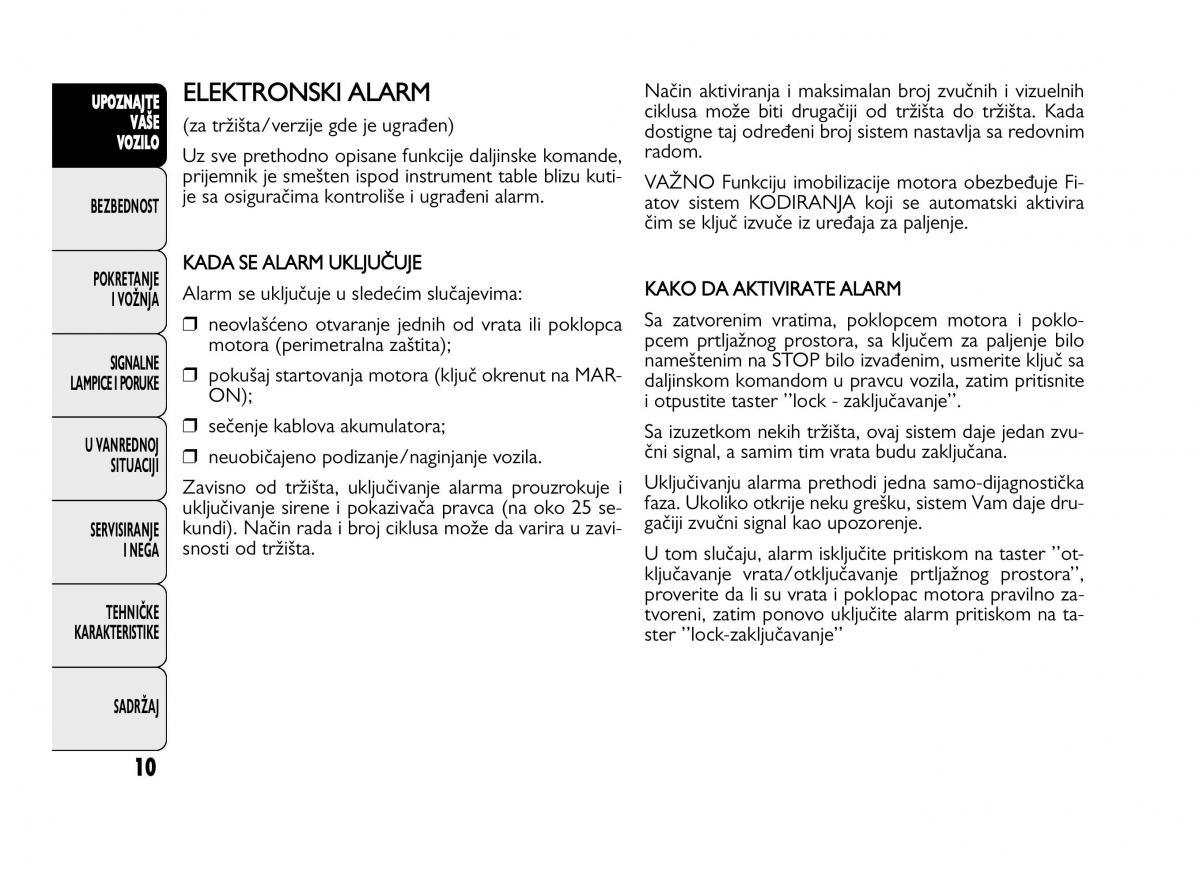 Fiat Ducato III 3 vlasnicko uputstvo / page 14