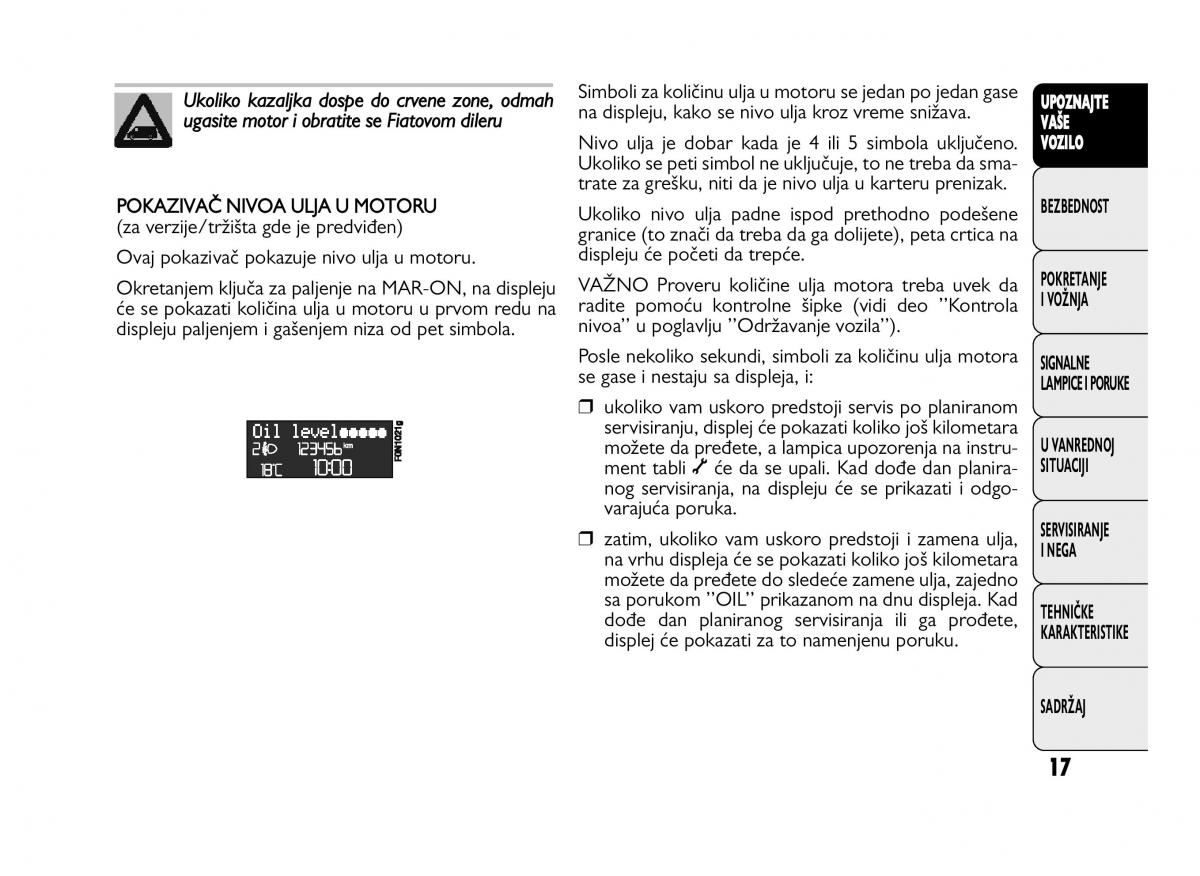 Fiat Ducato III 3 vlasnicko uputstvo / page 21