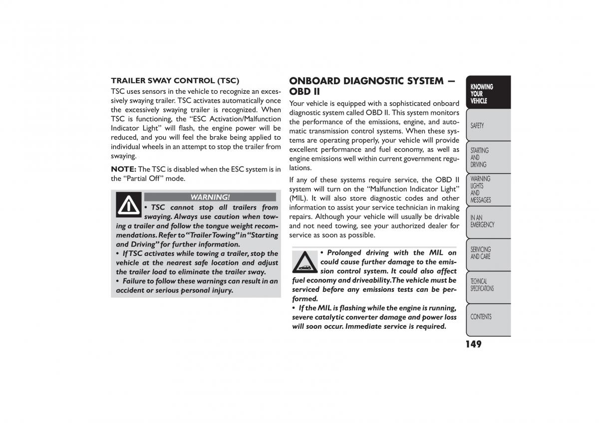 Fiat Freemont owners manual / page 155