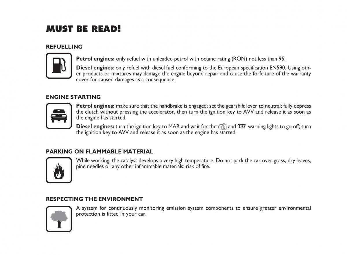 Fiat Punto II 2 owners manual / page 3