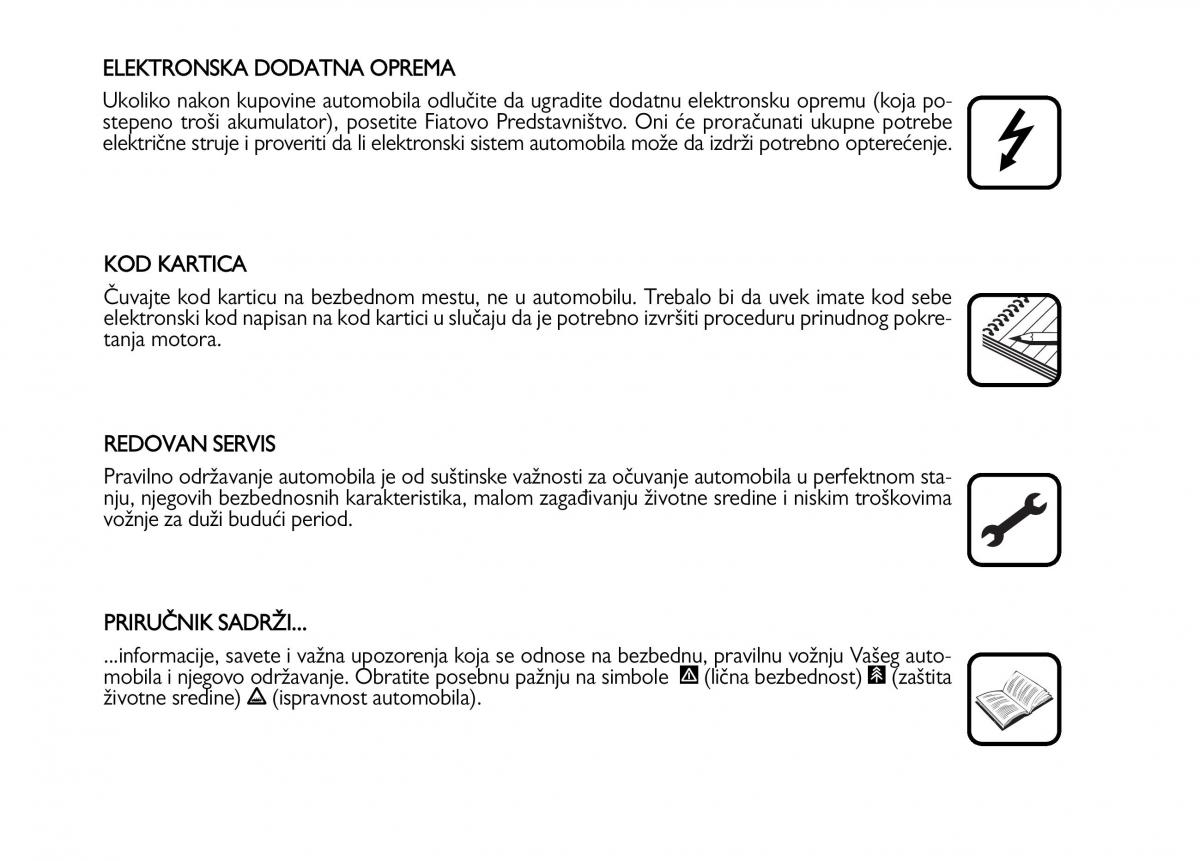 Fiat Punto II 2 vlasnicko uputstvo / page 4