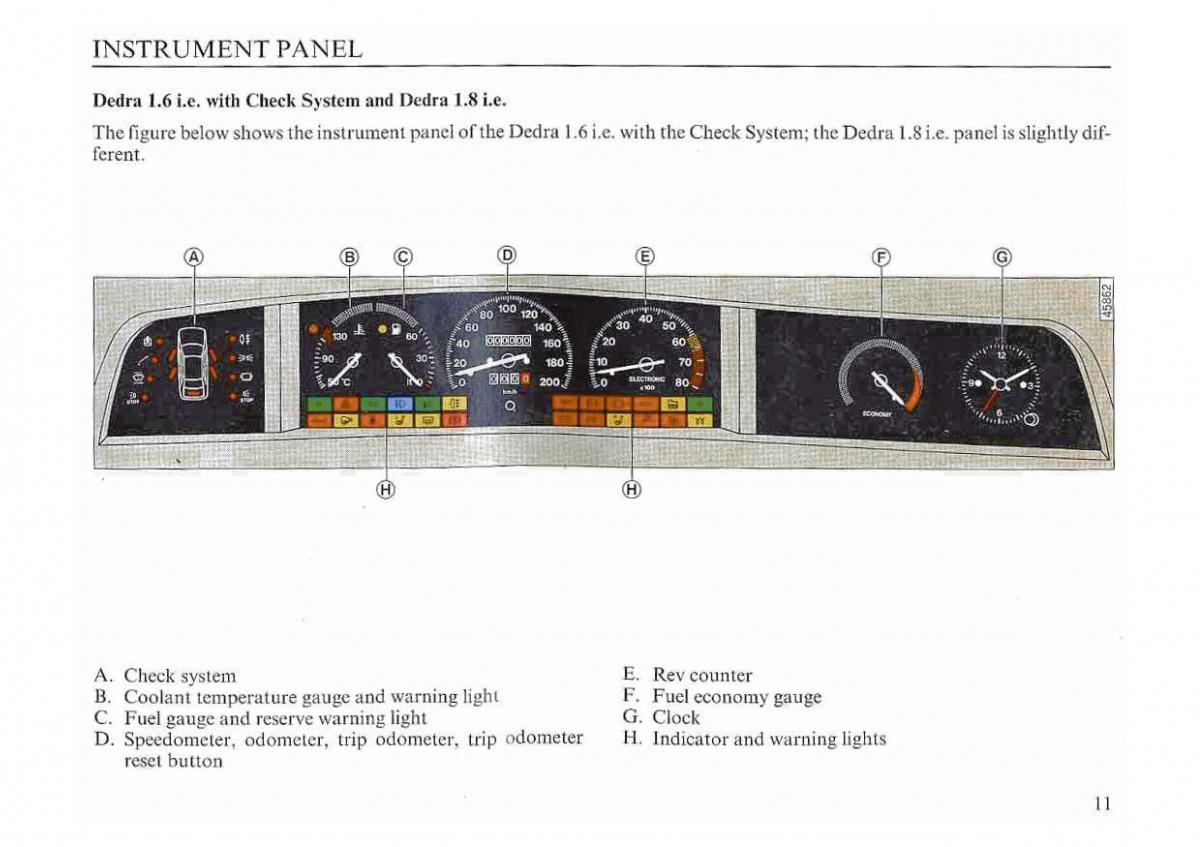 manual  Lancia Dedra owners manual / page 14