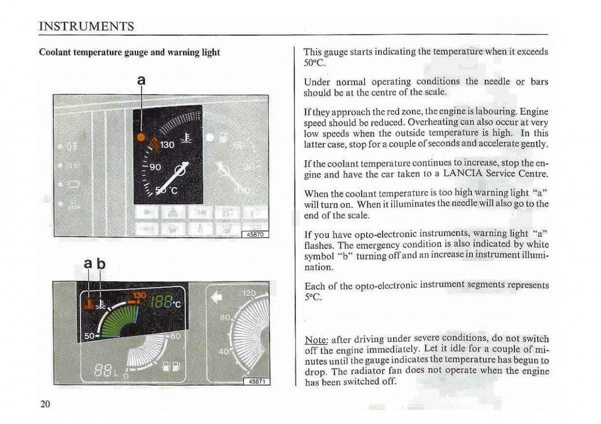 Lancia Dedra owners manual / page 23