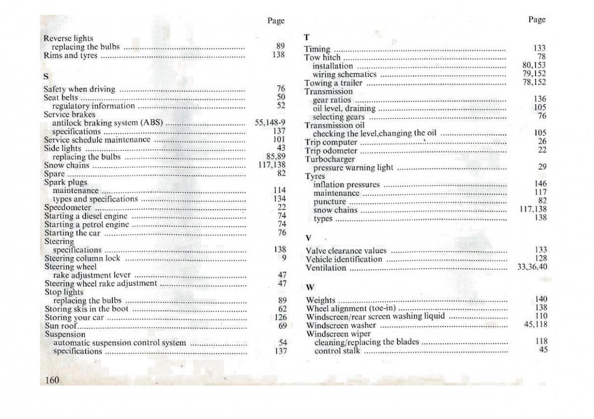 Lancia Dedra owners manual / page 162