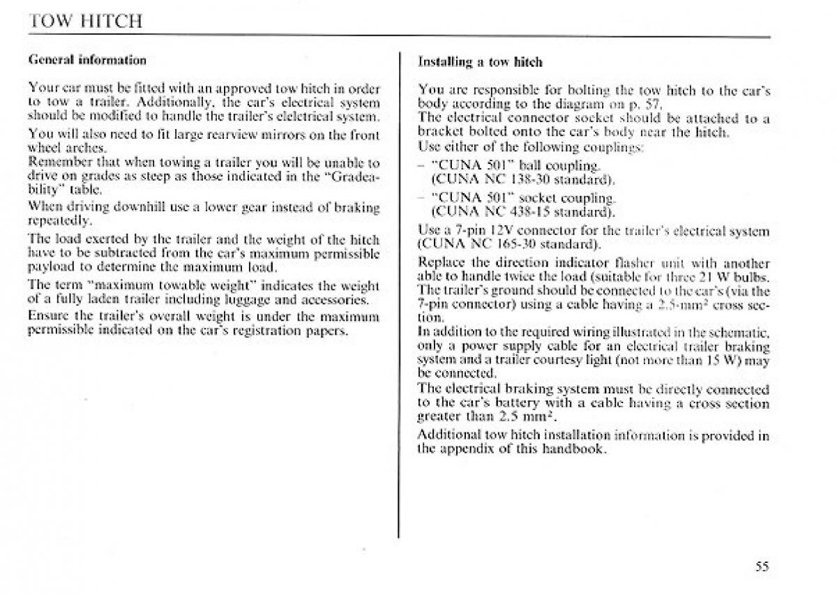 Lancia Delta I 1 owners manual / page 56