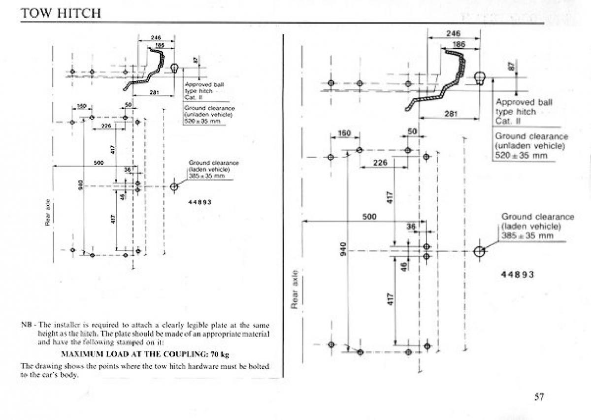 Lancia Delta I 1 owners manual / page 58