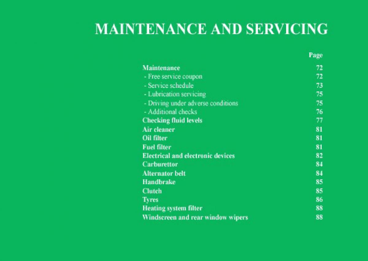 Lancia Delta I 1 owners manual / page 71
