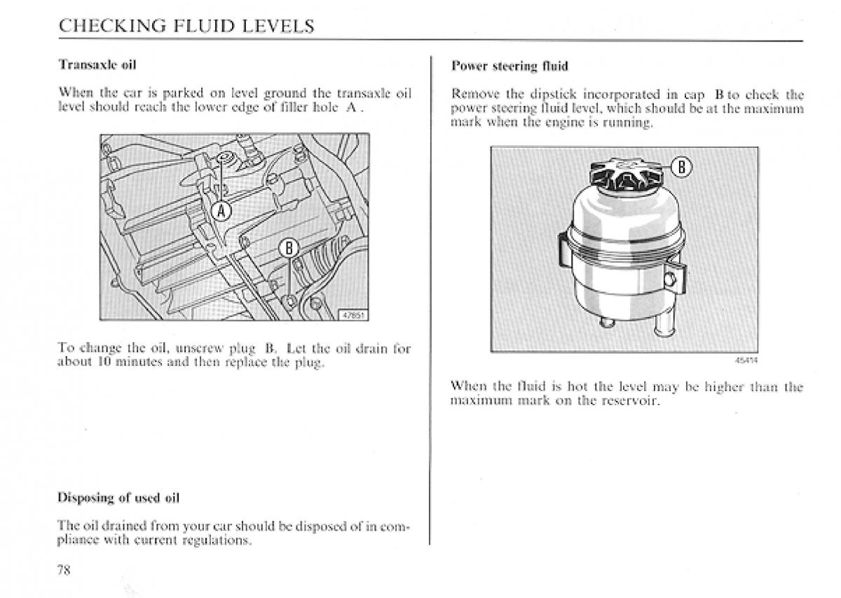 Lancia Delta I 1 owners manual / page 78