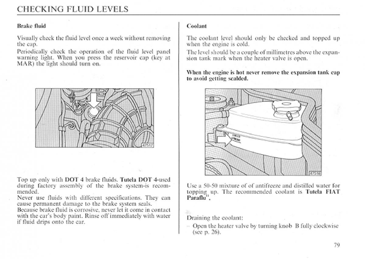 Lancia Delta I 1 owners manual / page 79