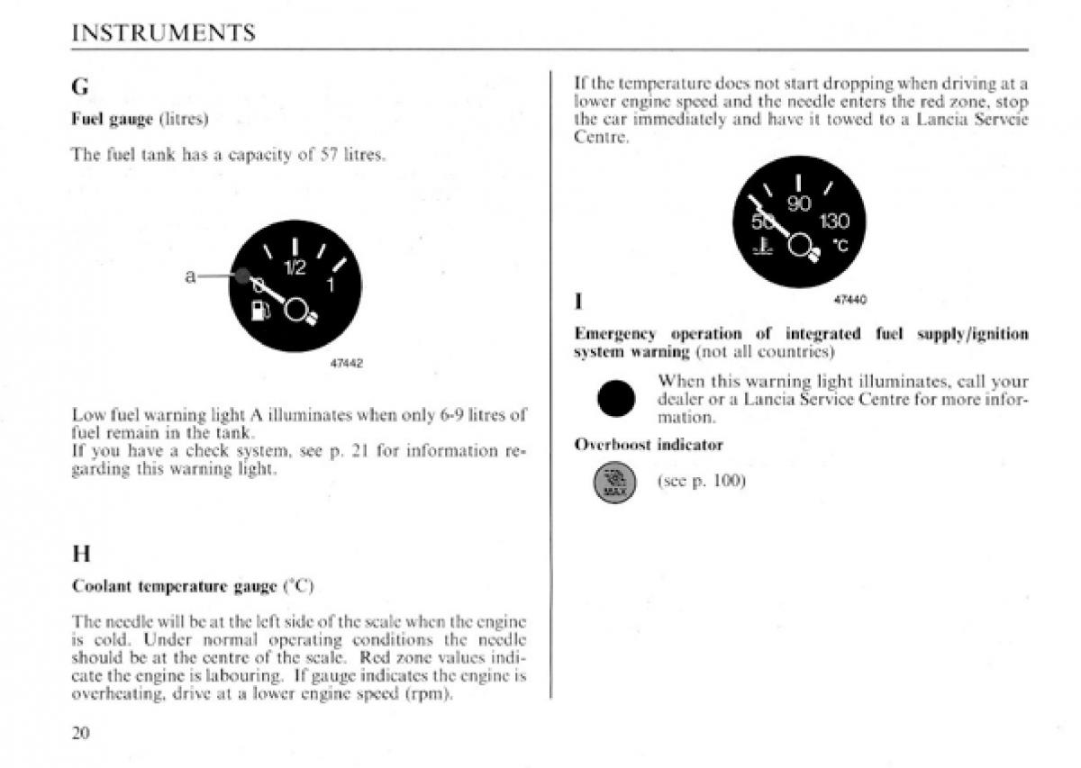 manual  Lancia Delta I 1 owners manual / page 21