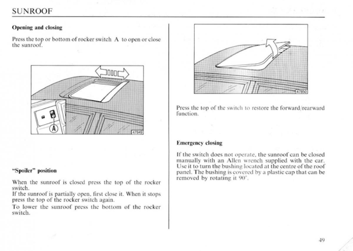 Lancia Delta I 1 owners manual / page 50
