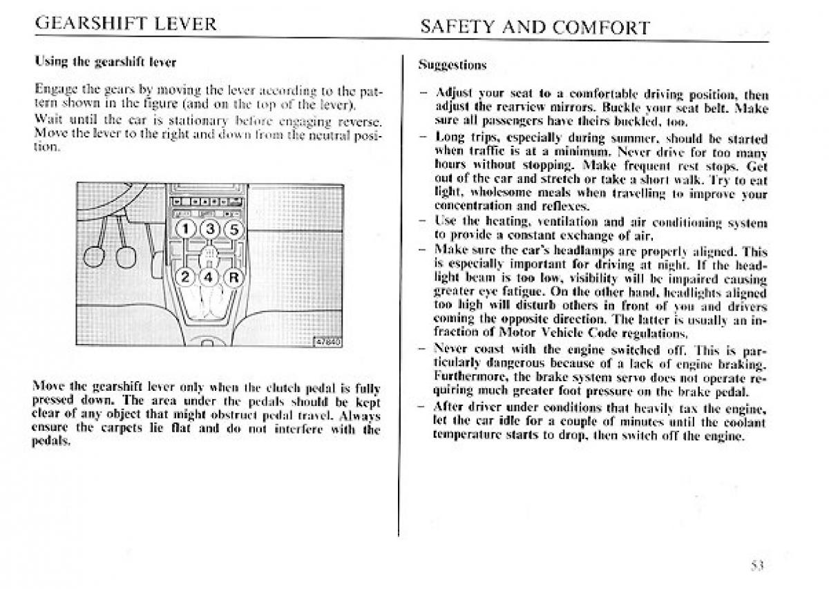 Lancia Delta I 1 owners manual / page 54