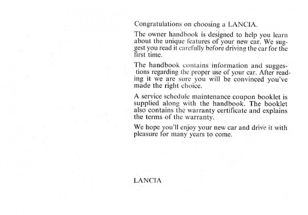Lancia Delta I 1 owners manual / page 3