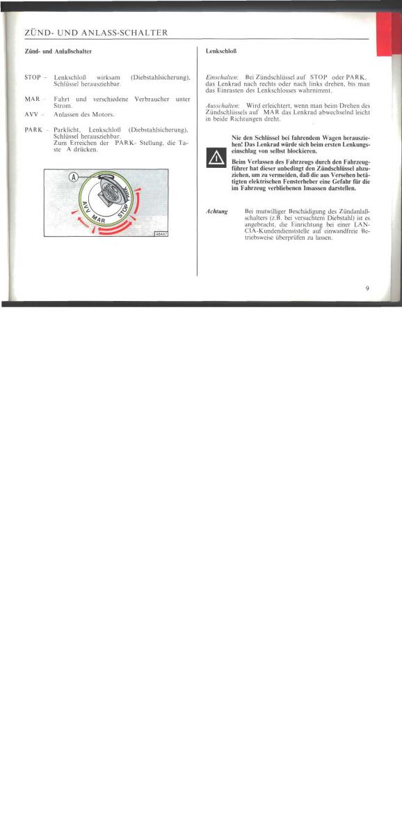 manual  Lancia Delta II 2 Handbuch / page 14