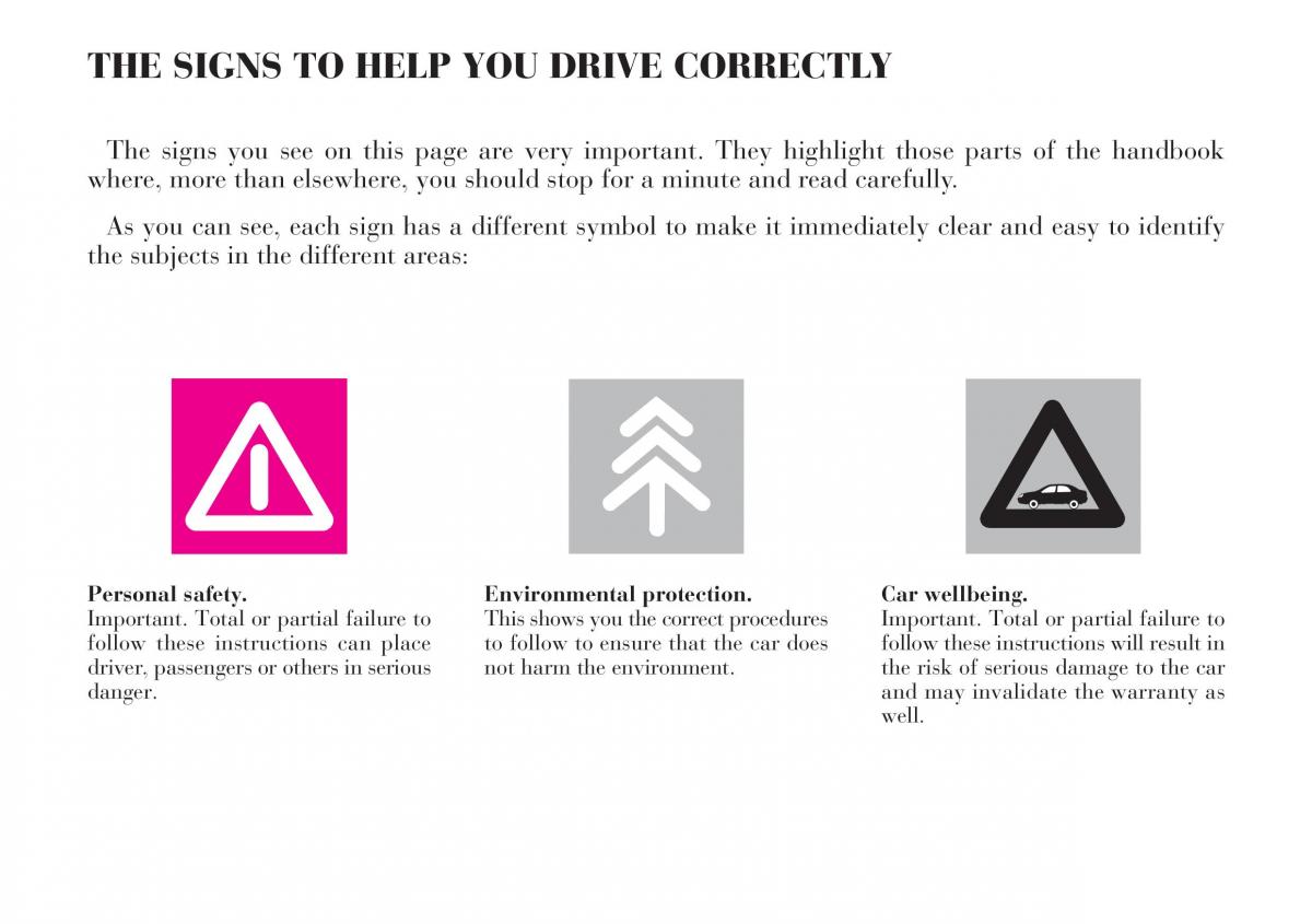  Lancia Lybra Lancia Lybra owners manual / page 9