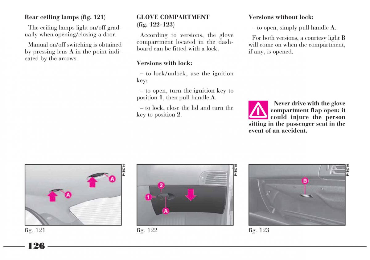 Lancia Lybra owners manual / page 127