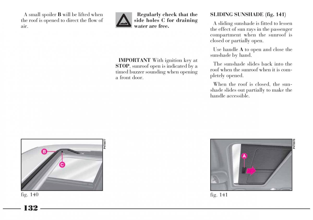 Lancia Lybra owners manual / page 133
