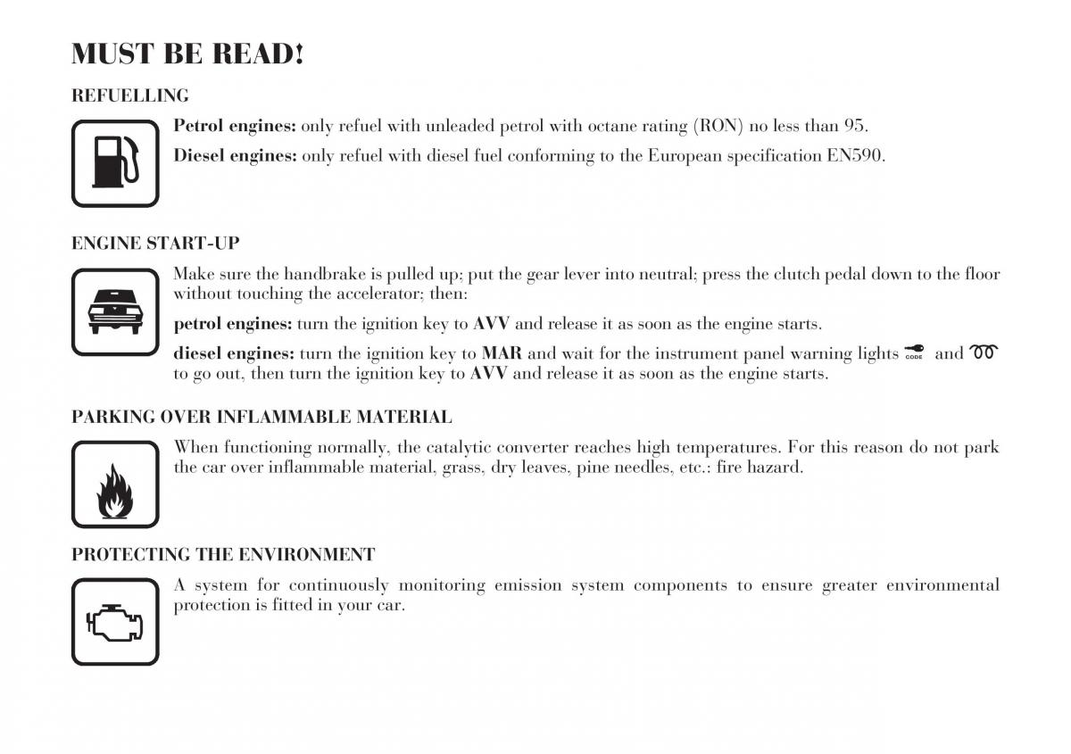 Lancia Lybra owners manual / page 3