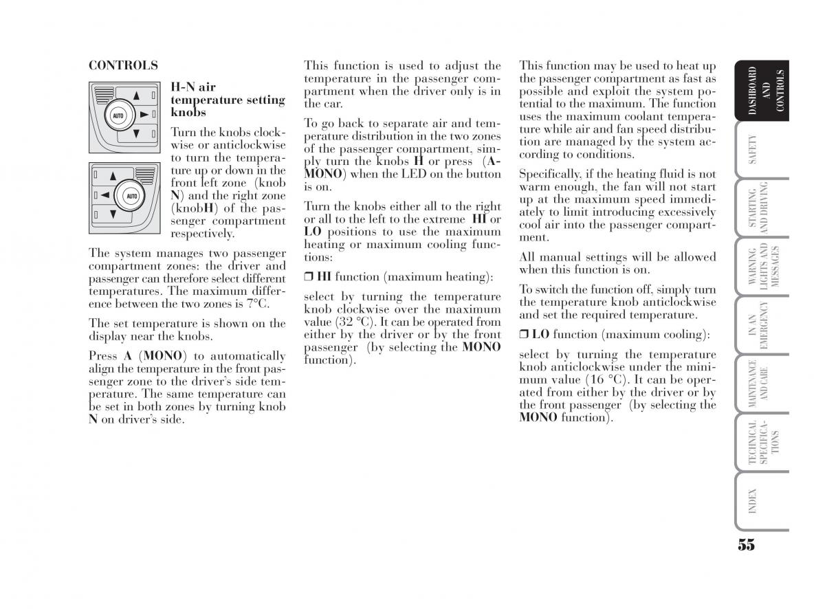 Lancia Musa owners manual / page 56