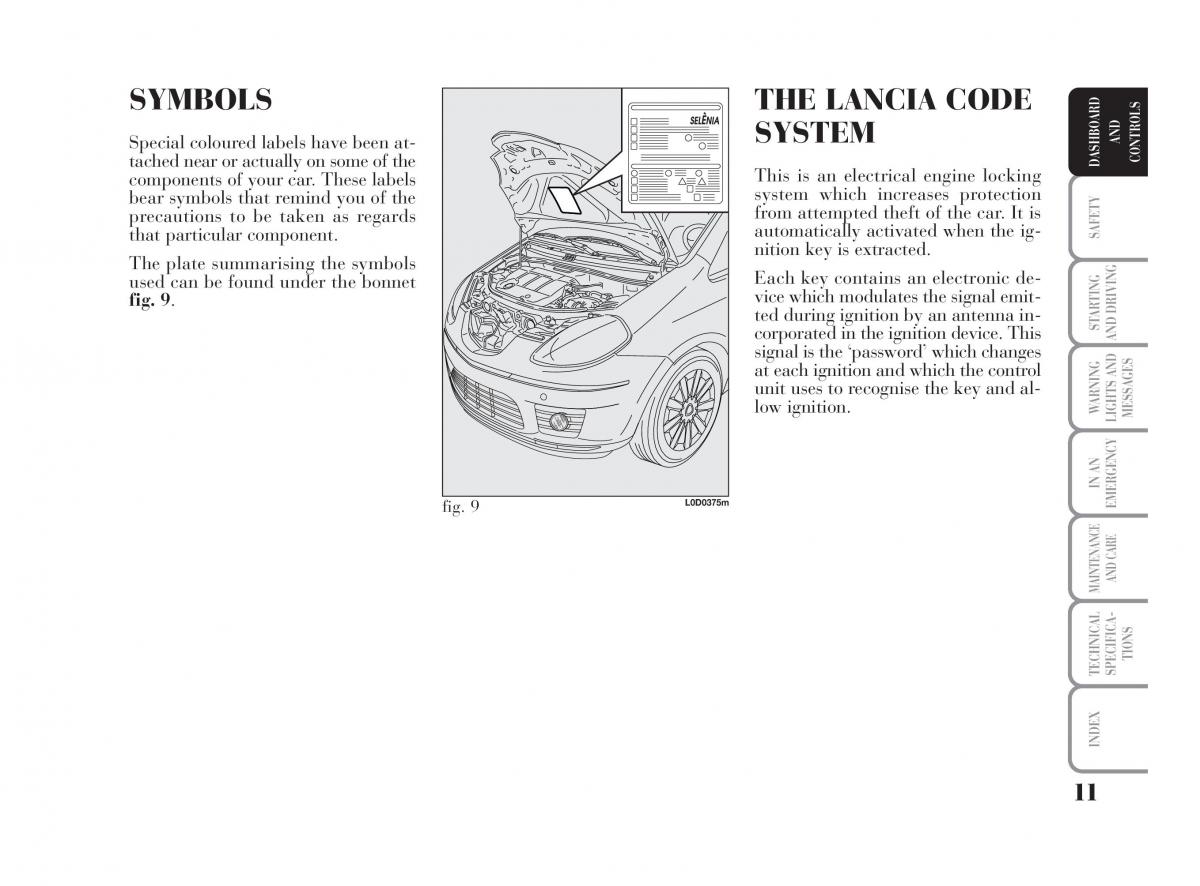 manual  Lancia Musa owners manual / page 12