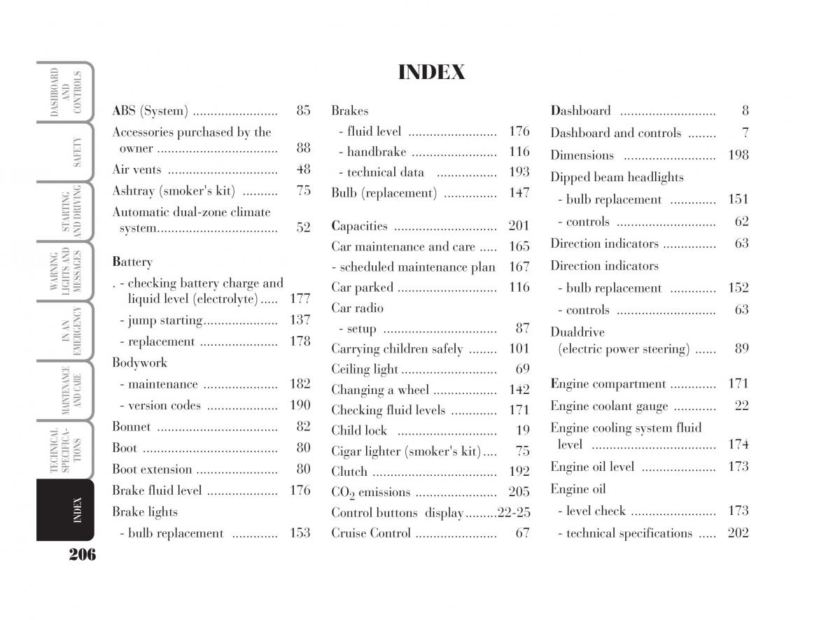 manual  Lancia Musa owners manual / page 207