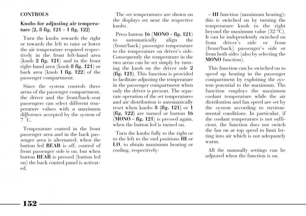 instrukcja obsługi Lancia Thesis Lancia Thesis owners manual / page 153