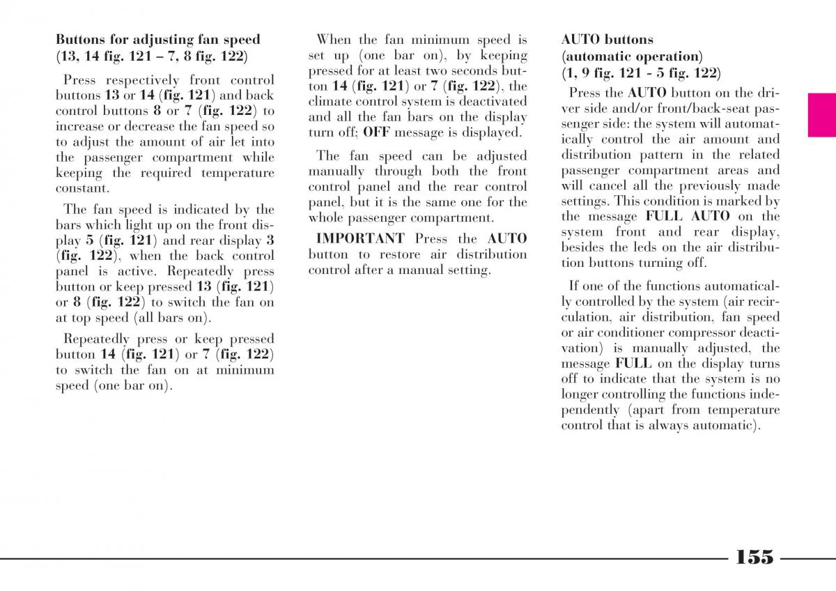 instrukcja obsługi Lancia Thesis Lancia Thesis owners manual / page 156